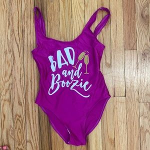 Bad abs boozie bathing suit one piece